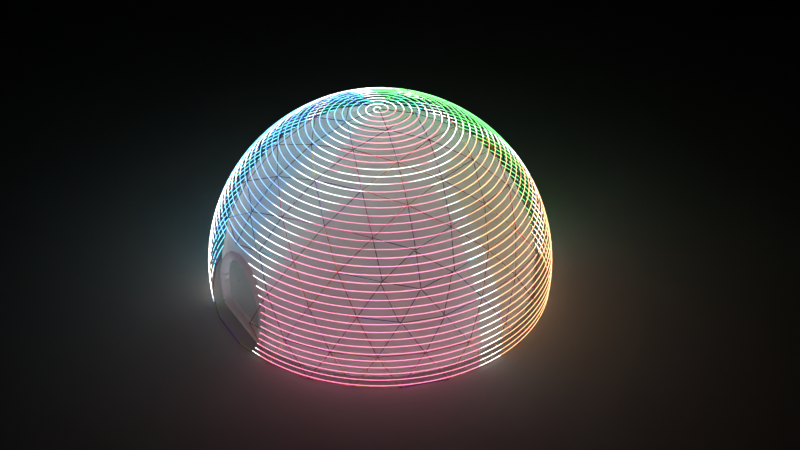 Color Dome — high 3/4 view