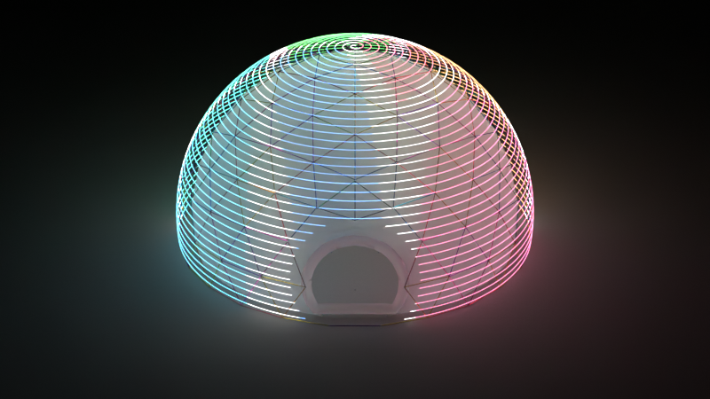 Color Dome — side view